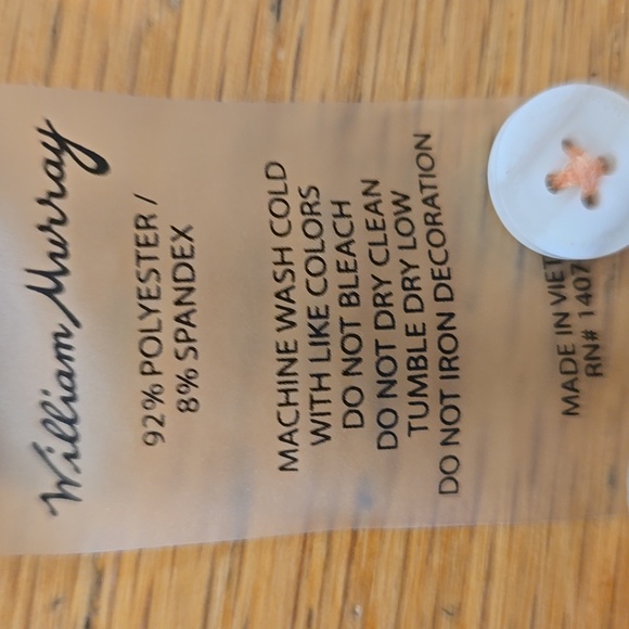 William Murray Polo Shirt Mens Medium Blue Floral Print Golg Casual - Picture 7 of 10